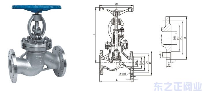 化工部截止閥結(jié)構(gòu)圖
