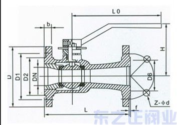 高溫球閥結構圖