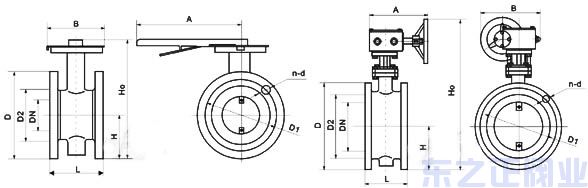 通風(fēng)蝶閥結(jié)構(gòu)圖