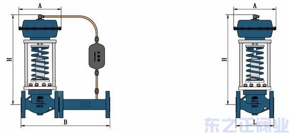 自力式壓力調節閥帶泠凝器結構圖