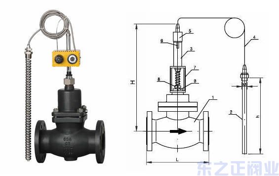 自力式溫度調節閥結構圖