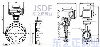 電動(dòng)襯膠蝶閥結(jié)構(gòu)圖
