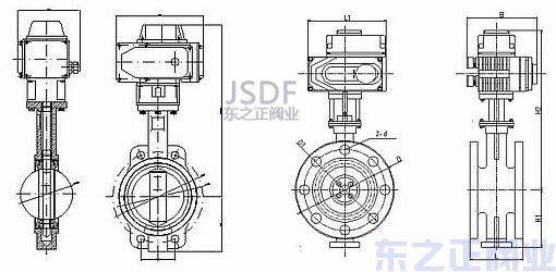 電動開關蝶閥結構圖