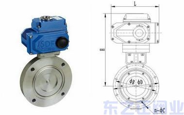 電動真空蝶閥結構圖