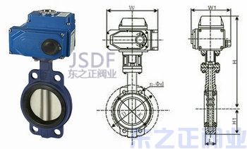 電動中線蝶閥結(jié)構(gòu)圖