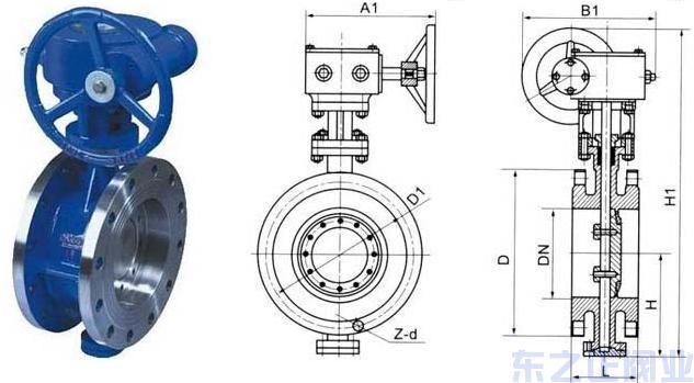 三偏心硬密封蝶閥結構圖