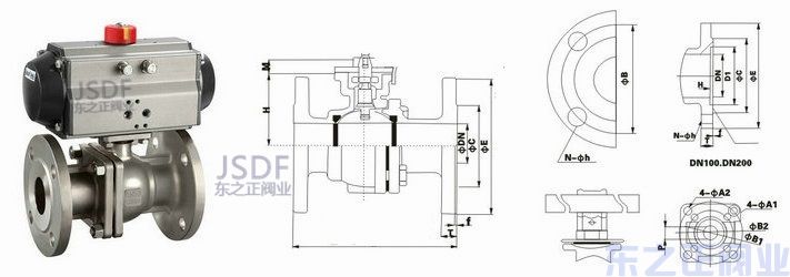 氣動法蘭球閥結構圖