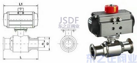 氣動衛生級球閥結構圖