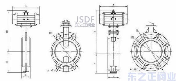 氣動襯膠蝶閥結構圖