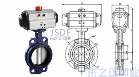 氣動中線蝶閥結構圖