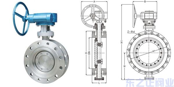 法蘭不銹鋼蝶閥結構圖